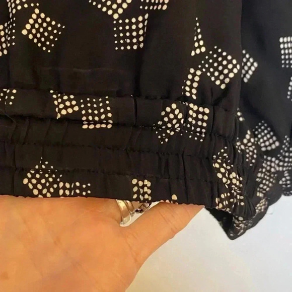 Diane Von Furstenberg Womens Ruffle Sleeve Abstract Silk Blouse - Picture 5 of 9